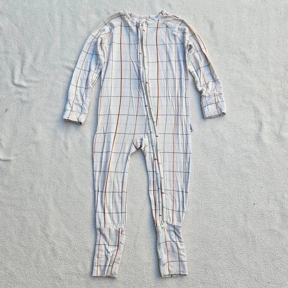 Brixton Brixton Cream Plaid Bamboo Zip Romper 12-18M